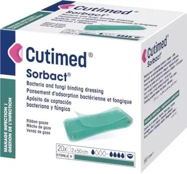 Cutimed Sorbact Ribbon Gauze Sterile