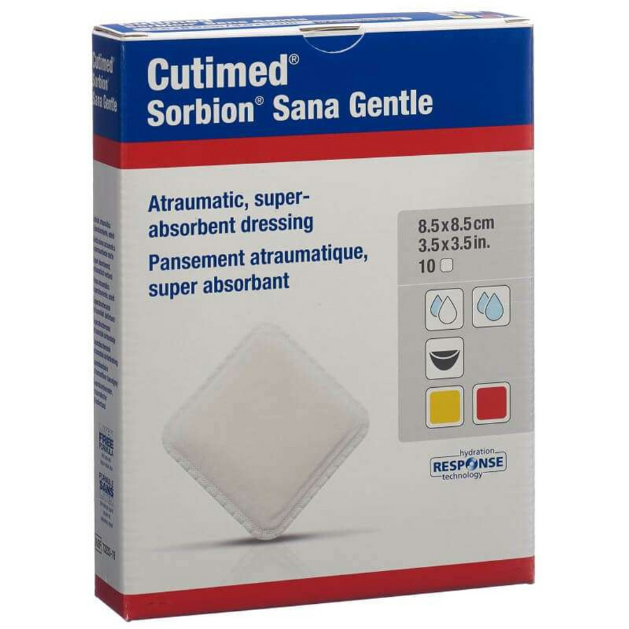 Cutimed Sorbion Sana Gentle 8.5x8.5cm | 10 Pack