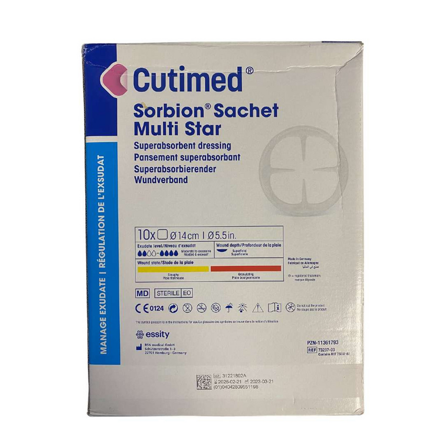 Cutimed Sorbion Sachet Multi Star D 14cm | 10 Pack