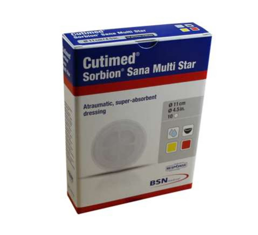 Cutimed Sorbion Sana Multistar 11cm | 10 Pack