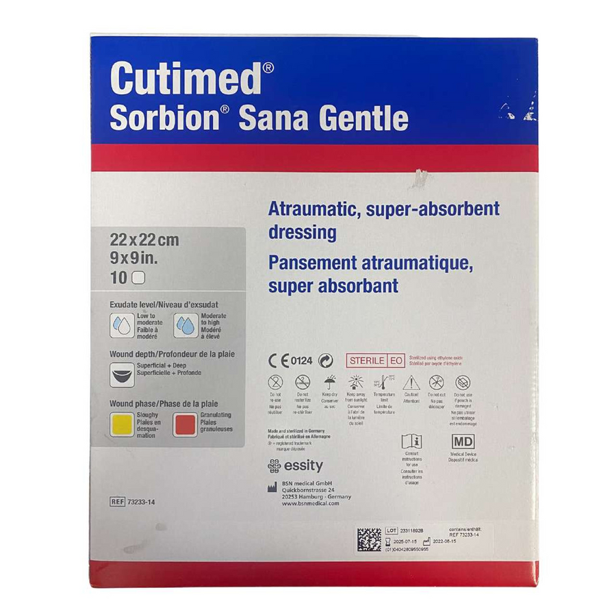 Cutimed Sorbion Sana Gentle Sterile 22cm x 22cm | 10 Pack